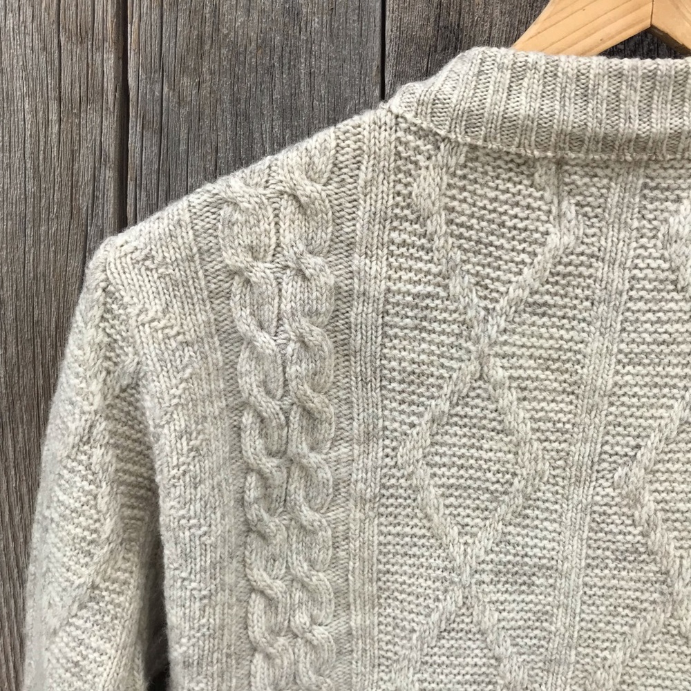 VTG Cableknit Fisherman’s Sweater Cardigan Montana Woolen Shop, size Medium - Picture 6 of 6